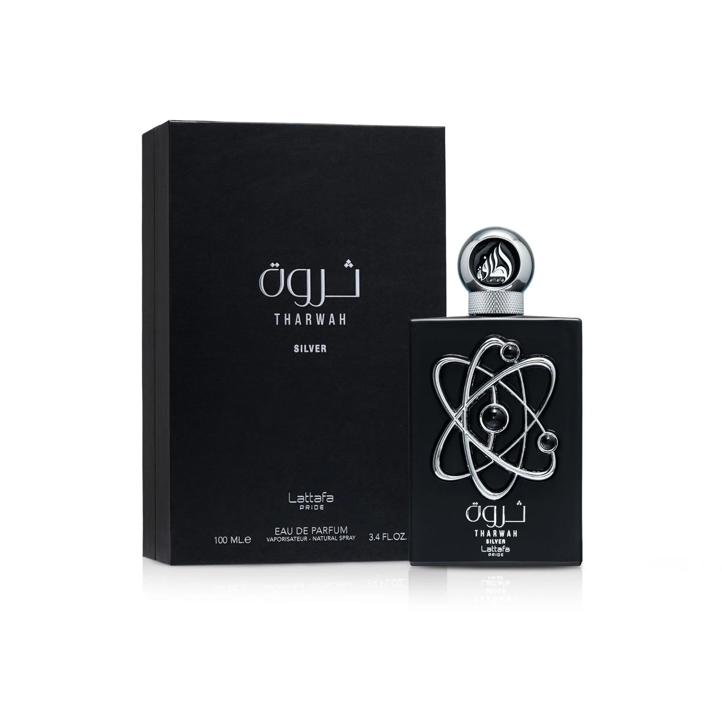 Lattafa, Tharwah Silver, EAU de parfum, Natural Spray Vaporisateur 100 ml