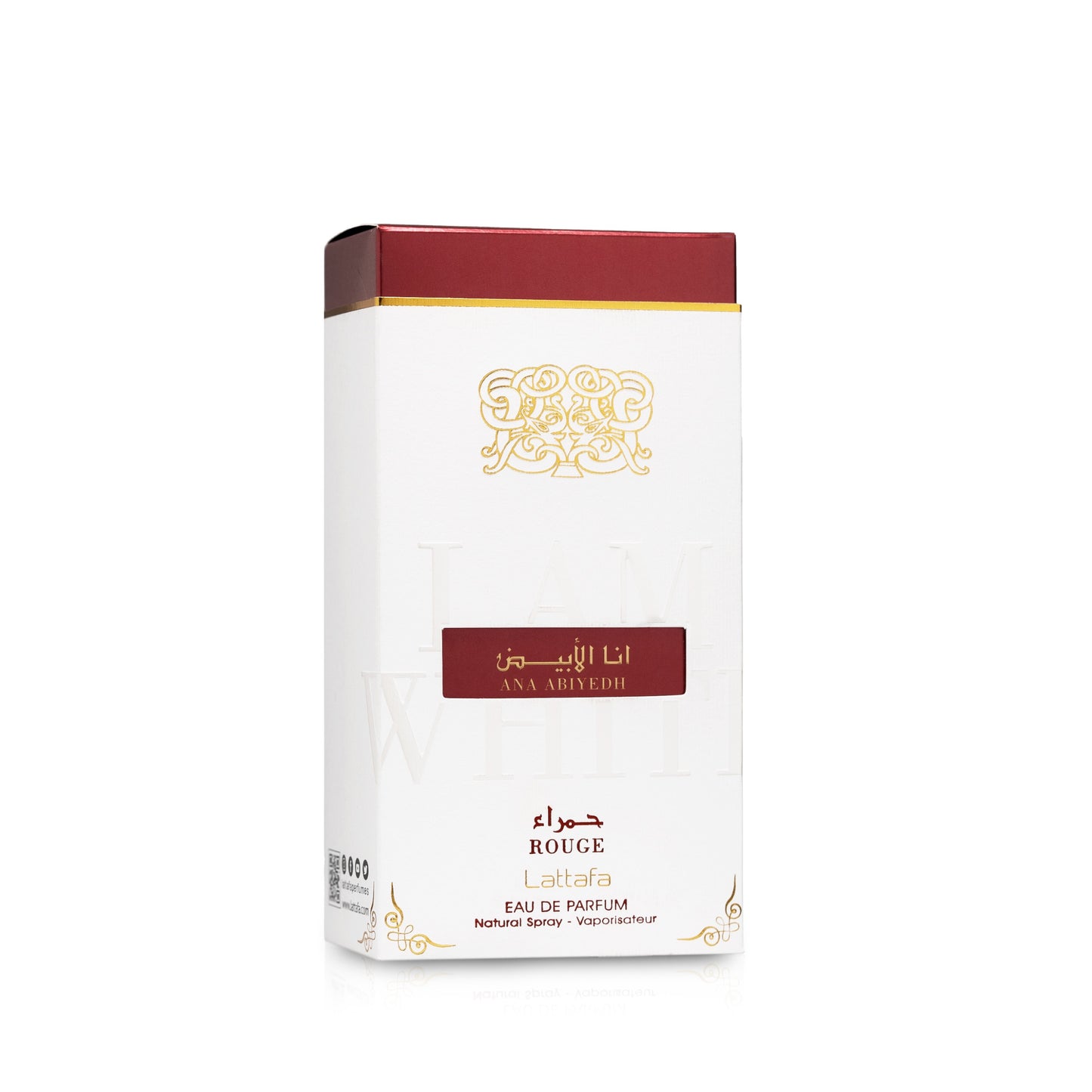 Lattafa ANA ABIYEDH, Rouge, EAU de parfum, Natural Spray Vaporisateur 60 ml